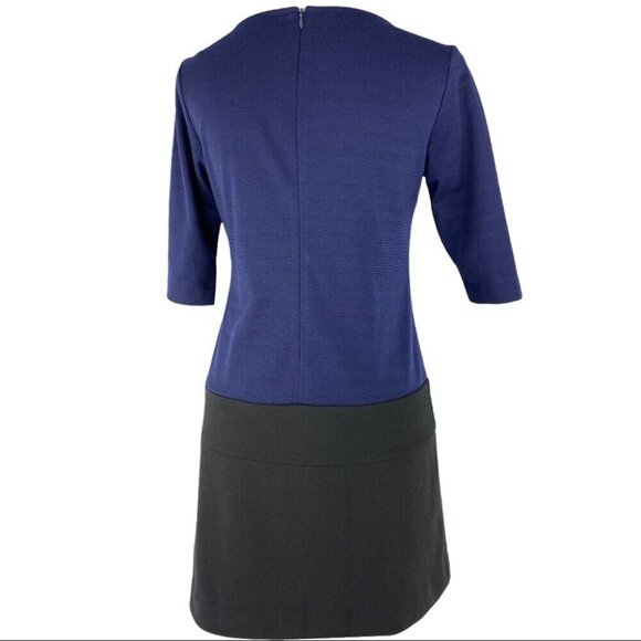 Alex + Alex Women's Black Color-Block Drop Waist 3/4 Sleeve Career Dress 4/C34 - Picture 5 of 7